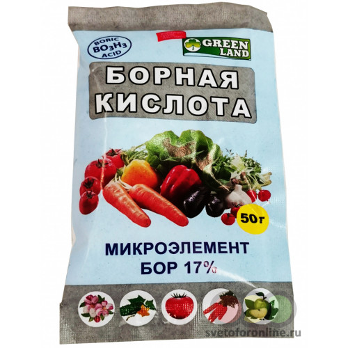 БОРНАЯ КИСЛОТА 50г  .