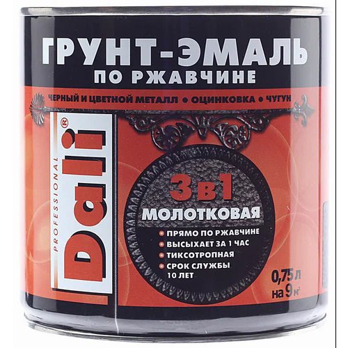Грунт-Эмаль DALI (3в1) Бронза 0,75л МОЛОТКОВ.ПО РЖАВЧИНЕ