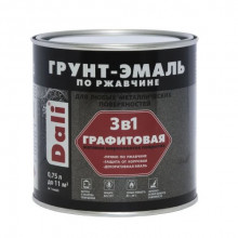 Грунт-Эмаль DALI (3в1) Черная 0,75л RAL9005 ГРАФИТОВАЯ ПО РЖАВЧИНЕ сс101334