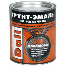 Грунт-Эмаль DALI (3в1) Коричневая 0,75л МОЛОТКОВ.ПО РЖАВЧИНЕ