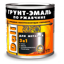 Грунт-Эмаль DALI (3в1) Серая 0,75л RAL7004 ГЛАДКАЯ ПО РЖАВЧИНЕ