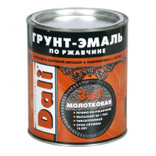 Грунт-Эмаль DALI (3в1) Серебристая 0,75л ГРАФИТОВАЯ.ПО РЖАВЧИНЕ