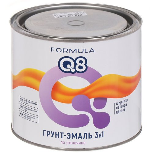 Грунт-Эмаль ПРЕСТИЖ FORMULA Q8 (3в1) Вишня 1,8л ПО РЖАВЧИНЕ с505090