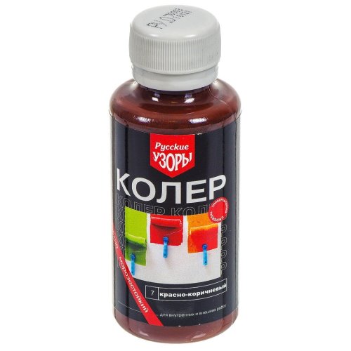 Колер РУССКИЕ УЗОРЫ  №7 красно-кор 100мл
