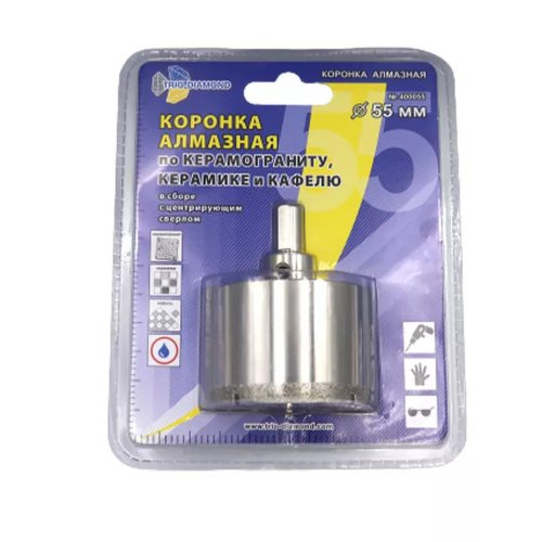 Коронка алмаз.керамогр/кафель/стекло 55мм TRIO DIAMOND 400055