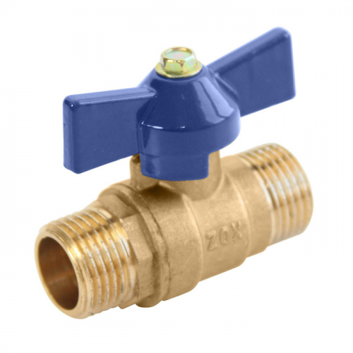 Кран газ шаровой 1/2'' нар/нар бабочка 11б27п Стандарт 221 ГАЛЛОП/ PN40