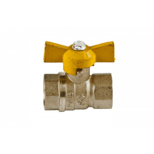 Кран газ шаровой 1/2'' вн/вн бабочка 11б27п Стандарт 230 ГАЛЛОП/ PN40