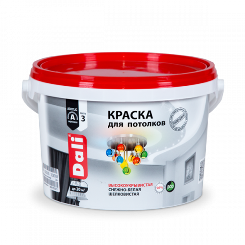 Краска в/д DALI д/потолков 2,5л СНЕЖНО-БЕЛАЯ