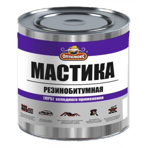Мастика резино-битумная МРБ 1,8кг ОПТИЛЮКС