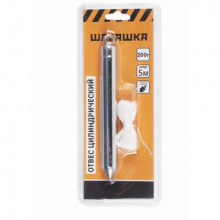 ОТВЕС ЦИЛИНДРИЧЕСКИЙ МЕТАЛЛ. 200 Г, ШНУР 5 М (1/12/120)"ШАБАШКА" 034-4099