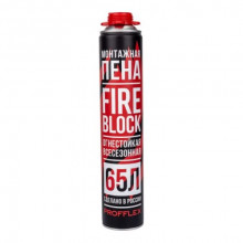 Пена монтаж.PROFFLEX проф.850мл 65л FireBlock ОГНЕСТОЙК.