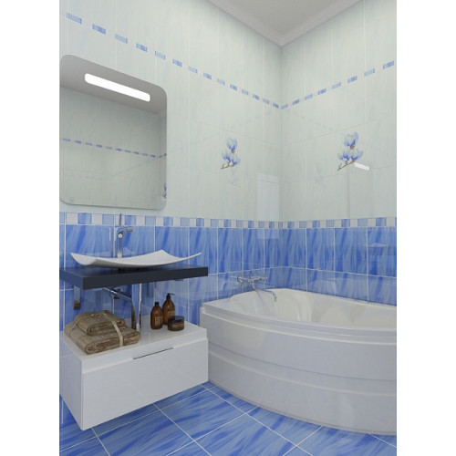 Плитка керамическая Агата голубой низ 250*350