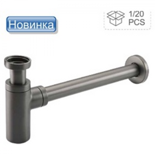 СИФОН ДЛЯ РАКОВИНЫ МЕТАЛЛ. F82, ХРОМ (1/20) "FRAP"