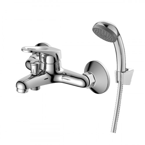 Смеситель Decoroom одноручный для ванны с коротким изливом, хром DR 71035